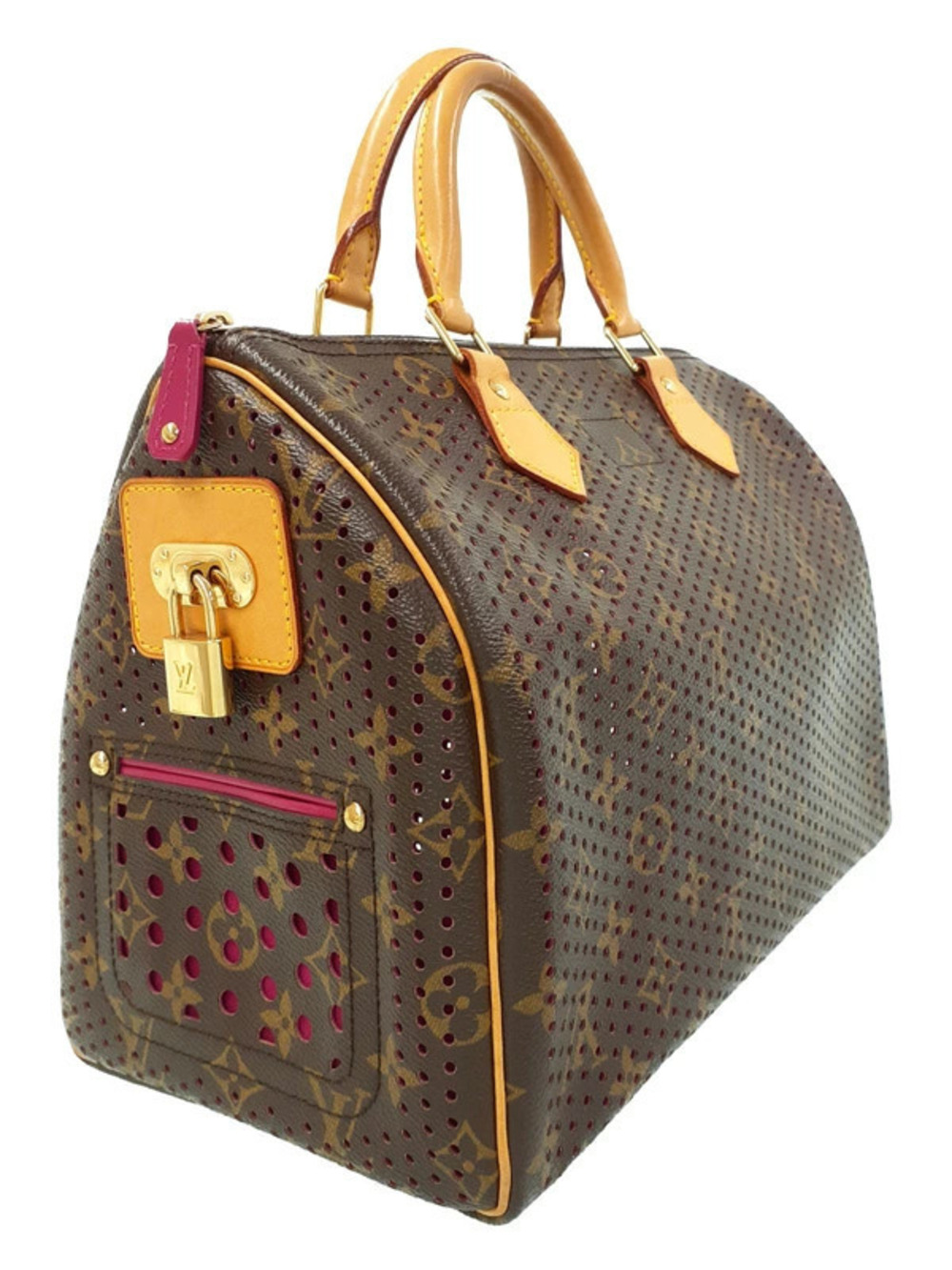 Louis Vuitton Perfo Handbag Speedy Monogram Brown